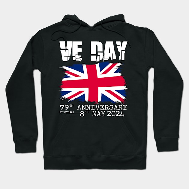 79 Years of Freedom: Remembering VE Day Hoodie by chems eddine